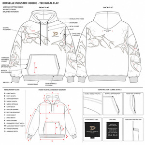 Fabricante de Sudaderas con Capucha para Hombre, Diseño Personalizado, Sudaderas de Estilo Urbano de Gran Gramaje, Bordado y Serigrafía - Product Image 6