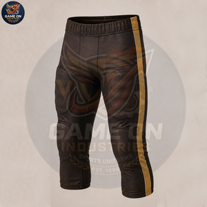 Team Wear Customized OEM ODM Service American Football Uniform Set Brown Gold Polyester Jersey & Padded Pants With Custom Logo - Product Image 5