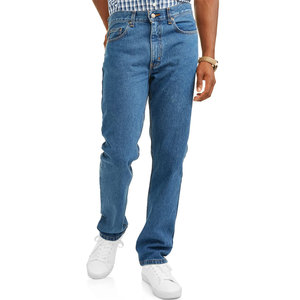 Pantalones Vaqueros de Moda para Hombre, Color Azul Claro, Pierna Ancha, Diseño de Diseñador, 4 Bolsillos, Transpirables, Corte Recto - Product Image 4