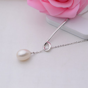 Chaîne de pendentif en argent S925, polyvalente, pour femme, collier de perles DIY, plateau vide, composants de bijoux, semi-finis, incrustation - Product Image 4