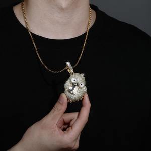 Collar de Alta Calidad con Colgante de Pato de Diseño Exclusivo y Microincrustaciones de Diamantes, Estilo Hip-hop Sencillo - Product Image 4