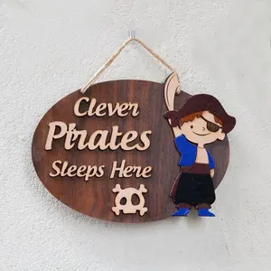 Planche d'ornement en bois, citation drôle, ornements d'art mural en contreplaqué avec citation drôle, guidage de la pièce - Product Image 1