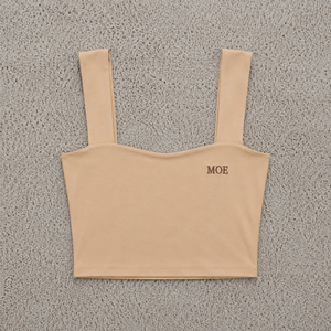 Camiseta Corta de Punto con Cuello Cuadrado y Tirantes Anchos para Mujer, Estilo Chic Casual para Uso Diario, Logotipo Bordado Personalizado, Tendencia DTG - Product Image 5