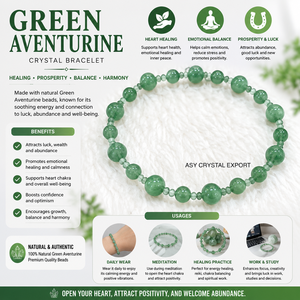 Bulk Natural Green Aventurine Bead <b>Bracelet</b> Polished Stretch Crystal Jewelry Gemstone Handmade Crystal Craft Asy Crystal Export - Product Image 2