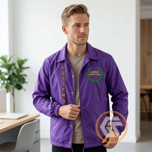 GREEK TREASURES Custom OEM Service Embroidered Greek Fraternity <b>Men's</b> Coating <b>Jacket</b>-Waterproof Quick Dry 100% Polyester - Product Image 3