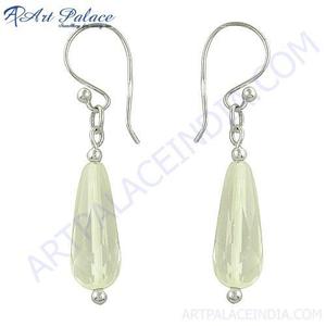 Art Palace Pendientes de plata con piedras preciosas de cristal a la moda - Product Image 3