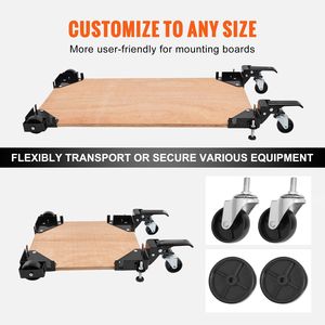 Infinity Heavy Duty universale Base Mobile Stand 12 \ "x12 \" regolabile 400 libbre capacità di peso ruote girevoli per la lavorazione del legno - Product Image 4