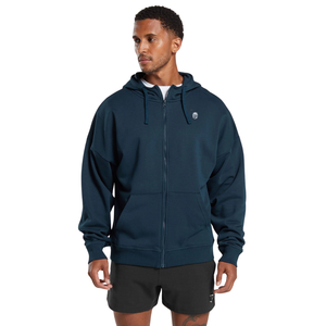 Sweat-shirt à capuche zippé surdimensionné pour homme, en molleton épais, coupe décontractée, style streetwear - Product Image 1