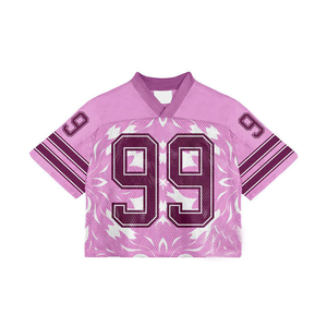 เสื้อเจอร์ซีย์ตาข่ายแบบจูเนียร์ คอวี สำหรับทีมกีฬา ปรับแต่งได้ น้ำหนักเบา ผลิตจากโพลีเอสเตอร์ 100% ลายดอกไม้ สำหรับผู้ใหญ่ เล่นรักบี้ - Product Image 6