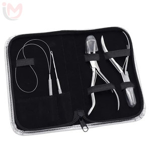 IMANS ENTERPRISES Kit de Pinzas de Acero Inoxidable para Extensiones de Cabello, Juego de Herramientas para Instalar y Retirar Anillas Micro - Product Image 1