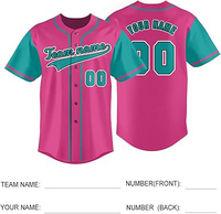 Camisetas de Béisbol Personalizadas para Adultos, Unisex, Manga Corta, Impresión por Transferencia de Calor, Uniformes de Equipo, Letra Frontal, Antibacterianas, Venta al Por Mayor