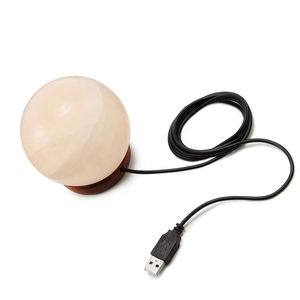 Lampe de sel de l'Himalaya pleine lune, grande taille, sculptée à la main, couleur naturelle, globe au toucher réel pour la décoration intérieure - Product Image 4