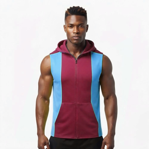 Top Quality <b>Sleeveless</b> Casual Bodybuilding Gym Workout Fitness <b>Men</b> Clothing <b>Sleeveless</b> Gym Hoodies - Product Image 4
