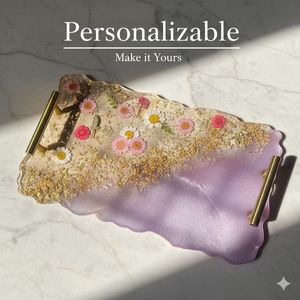 Plateau de service en résine personnalisé, cadeau pour maman - Product Image 4