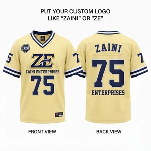 Camiseta de Fútbol Americano Unisex, Poliéster Premium de 220 Gramos, Transpirable, Manga Corta, Paneles a Rayas en Verde Azulado, Negro y Blanco, Logotipo Personalizado - Product Image 1