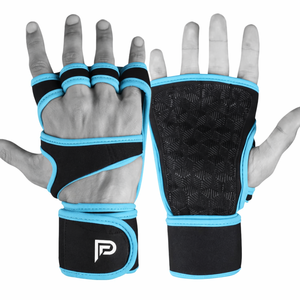 Weight Lifting Gloves Unisex <b>Silicone</b> <b>Padding</b> Palm Protection Lace-Up Closure Half Finger Design for Sports Gym Training - Product Image 4
