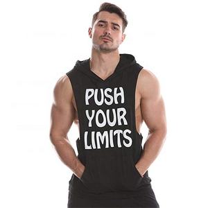 Camisetas sin mangas para hombre al por mayor, ropa deportiva sin mangas para hombre, camiseta deportiva estampada con capucha para hombre - Product Image 3