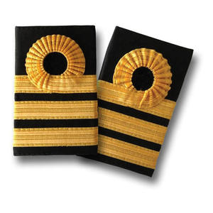 อีโบเล็ตต์กองทัพเรือแบบสวม ติดระดับยศบนไหล่ สายถักโลหะขนาด 10 มม. ฐานด้านหลังผ้าสักหลาดสีดำ ปักลายด้วยมือ ปรับแต่งได้ - Product Image 5