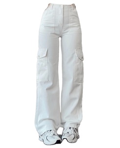 กางเกงวอร์มผู้หญิง6กระเป๋าผ้าคอตตอนมาใหม่กางเกงกันเหงื่อเอวสูงบล็อกสีนุ่มพิเศษ - Product Image 3