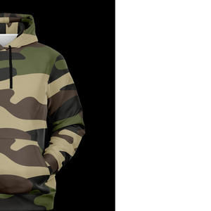 Sudadera con Capucha de Camuflaje Personalizada para Hombre y Mujer, Otoño Invierno, Premium Unisex, 100% Algodón, Forro Polar Cortavientos de 370GSM, Logotipo Personalizado - Product Image 2