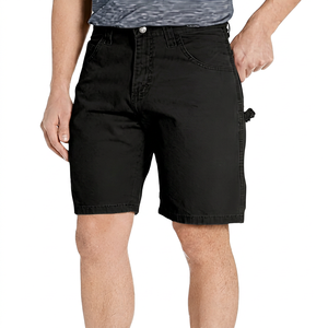 Pantalones Cortos Bermuda de Algodón Sólido para Hombre, Cintura Media, Transpirables, Casuales, con Bolsillos y Cierre de Botones - Product Image 4