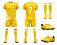 Ensemble d'uniformes de football professionnels personnalisés, maillot de football imprimé, shorts et chaussettes assortis, légers, respirants, unisexes