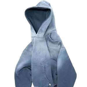 Sudadera con capucha de diseño personalizado para mujer, estilo acid wash, casual, con hombros caídos, estilo urbano para invierno, venta al por mayor, estilo vintage. - Product Image 6