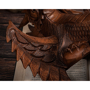 Solid Hardwood <b>Dragon</b> <b>Art</b> Sculpture Decorative Wooden <b>Dragon</b> Figurine Wholesale Premium <b>Dragon</b> Carving Wooden Home Decor - Product Image 2