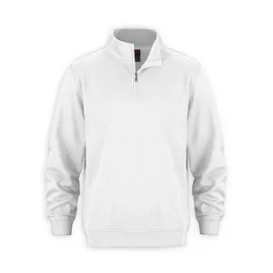 Custom Men's Autumn Blank 100% Cotton 1/4 <b>Zip</b> Sweatshirt High Quality French Terry Pullover Sweatshirt for Men - Product Image 6