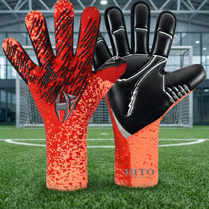 Wholesale New Knit Soccer Professional Goalkeeper <b>Gloves</b> with 4mm German <b>Latex</b> Elastic Strap Negative Cut - Product Image 5