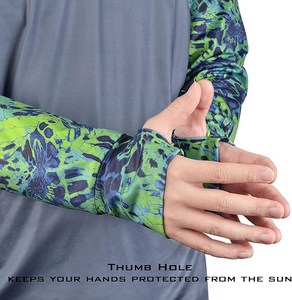 Wholesale Price Long Sleeve Sublimation Print Fishing Jersey for Men Quick Dry Breathable UV Protection Fishing Shirt - Product Image 5