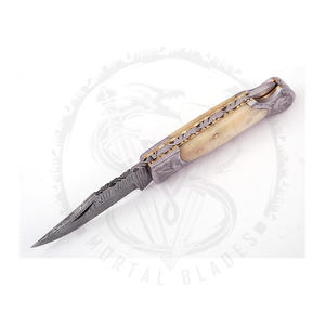 Couteau de poche à manche en os, en stock local, avec lame pliante tactique portable pour le camping en extérieur et la survie, couteaux de poche EDC - Product Image 4