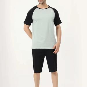 Comfortable <b>Men</b> Cotton Loungewear <b>Set</b> Casual <b>T</b>-<b>shirt</b> & <b>Shorts</b> OEM Custom <b>Design</b> Bulk Wholesale Orders for Summer Wear - Product Image 1