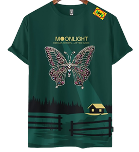 T-shirts pour femmes, vintage, imprimés, tricotés, 100% coton, respirants, écologiques, logo personnalisé, manches papillon, manches courtes - Product Image 5