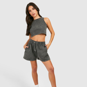 Nouveaux shorts tendance pour femme été 2026, personnalisés, à prix abordable, mi-longs, à carreaux, effet délavé, style vintage, séchage rapide, respirants, en tissu 100% coton - Product Image 3