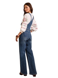 <b>Women</b>’s Vintage Denim Work <b>Dungarees</b> Adjustable Straps Slim Fit Soft Comfortable Casual Streetwear Look - Product Image 2