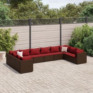 Set Lounge da Esterno Marrone per Giardino - Collezione Arredamento Outdoor - Product Image 1