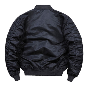 2025 New Arrival Spring Polyester/Cotton Solid Front Logo Men's <b>Slim</b> <b>Fit</b> Casual Business Bomber <b>Jacket</b> Windproof Breathable - Product Image 3