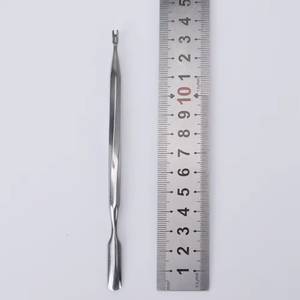 MORJE Pousse-cuticules chirurgical double embout en acier inoxydable, réutilisable, pour manucure, design à double tête - Product Image 6
