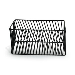 Iron Fruit <b>Basket</b> for Dining <b>Table</b> Black Handcrafted Metal Wire Fruit Bowl for Kitchen Countertop Multipurpose Storage <b>Basket</b> - Product Image 4