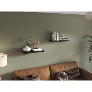 Ecco 31,5 \ "Estantes flotantes anchos Set 2 para decoración de pared del dormitorio Almacenamiento de baño Sala de estar Exhibición de libros - Product Image 5