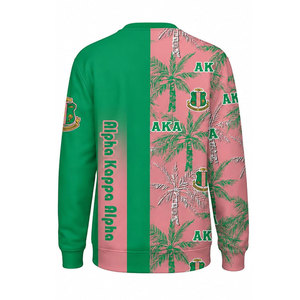 Sweat-shirt décontracté pour homme Alpha en polyester/coton, coupe classique, col rond, couleur rose vert, pour l'hiver - Product Image 3
