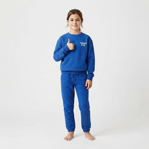 Conjunto Deportivo de Algodón para Niños, Sudadera de Cuello Redondo, Pantalones Jogger, Hombros Caídos, Dos Piezas, Ropa Casual, Proveedor Mayorista - Product Image 3