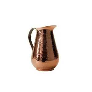Jarra de agua de cobre puro con tapa de madera, base plana, recipiente cilíndrico para bebidas, utensilios de mesa, jarra para hotel, restaurante, bar. - Product Image 2