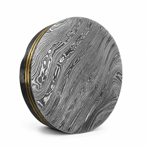 Jexmoo Custom Handmade Damascus Steel Square Desktop Ashtray <b>Prime</b> Design Home Décor Unique Pattern Smoking Accessory Gift - Product Image 2