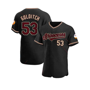 ชุดยูนิฟอร์มเบสบอลพรีเมียม กระดุมเต็มตัว ปักโลโก้ได้ตามต้องการ เนื้อผ้าโพลีเอสเตอร์ 100% ป้องกันแบคทีเรีย คอวี สายรัดรูปตัว T แขนสั้น แห้งเร็ว - Product Image 3