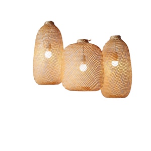 Best Price Hand Woven Natural Bamboo Rattan Lighting Decor Pendent <b>Hanging</b> <b>Lampshade</b> Cover Cheap High Quality - Product Image 1