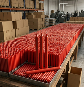 Bougies coniques en cire de paraffine trempées à la main, lot en gros pour la décoration intérieure, Noël, Pâques, événements, pour les organisateurs d'événements et les grossistes - Product Image 2