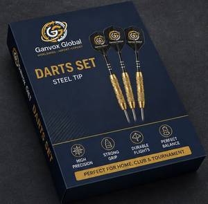 Juego de Dardos Profesionales de Tungsteno con Ejes de Aluminio y Puntas de Acero de 22g, Plumas Personalizables - Ganvox Global, Duraderos para Entrenamiento Deportivo - Product Image 2