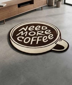 Tapis moderne en laine, motif géométrique tufté à la main, inspiré d'un gobelet à café, antidérapant, pour la maison, l'hôtel et les cafés - Product Image 5